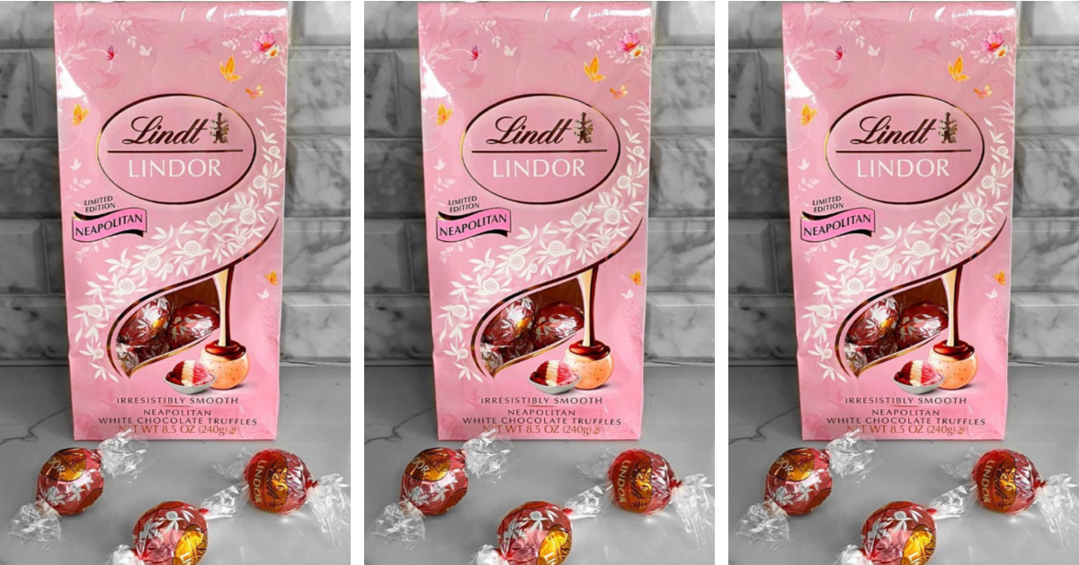 You Can Now Get Lindt Neapolitan Truffles Covered In Strawberry Coating and They Are So Good