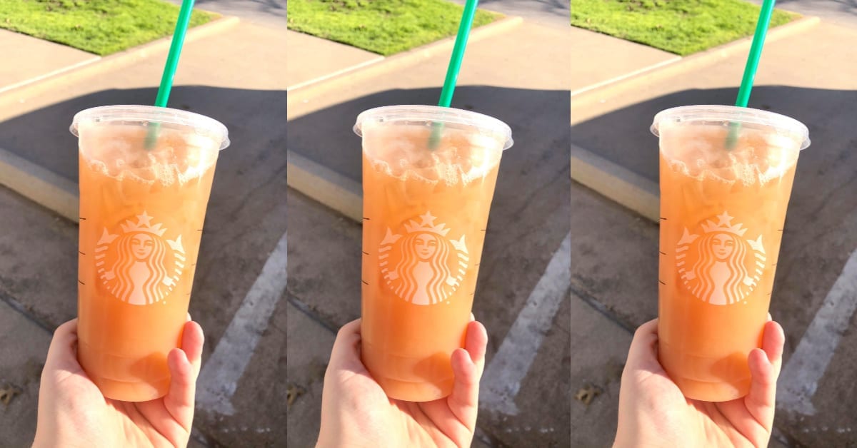 You Can Get An Orange Drink at Starbucks That Tastes Just Like A Gummy Peach Ring