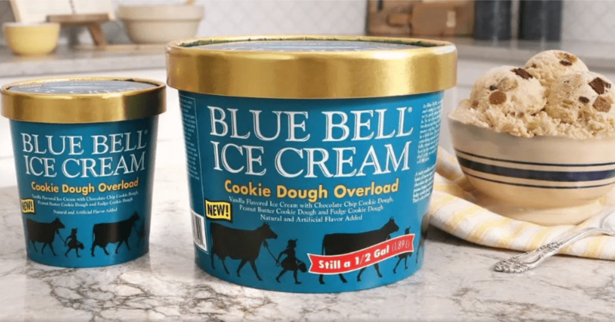 Blue Bell’s Cookie Dough Overload Ice Cream Has 3 Kinds of Cookie Dough and It’s Calling My Name
