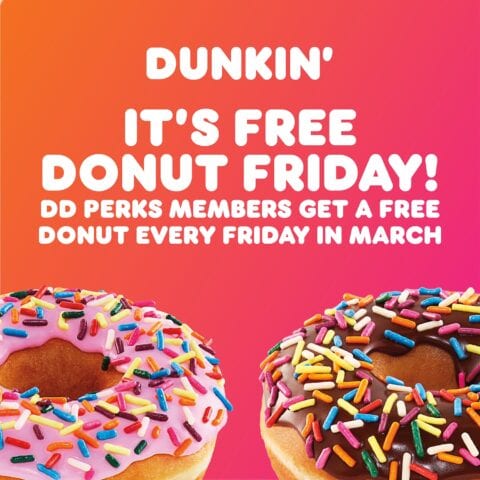 Dunkin' Donuts Is Offering Free Donuts Every Friday in March. Here's ...
