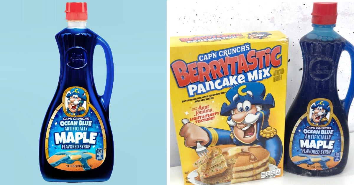 Cap’n Crunch Is Releasing An Ocean Blue Maple Syrup That’ll Make Breakfast a Whole Lot Sweeter