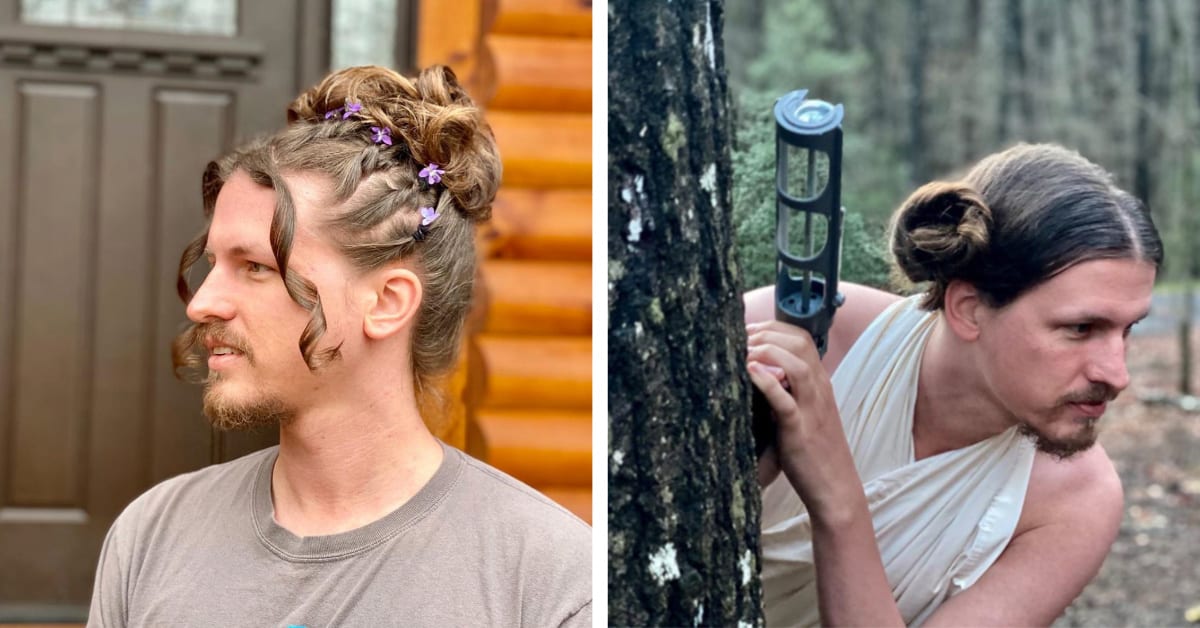 This Guy Let His Hairstylist Girlfriend Do His Hair While Stuck Inside and It Is Hilariously Awesome