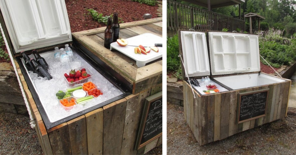 You Can Turn An Old Fridge Into A Rustic Outdoor Cooler And I Am In Love