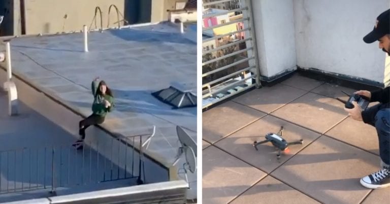 This Guy Saw A Girl Dancing On Her Roof And Scored A Social Distancing Date Via His Drone