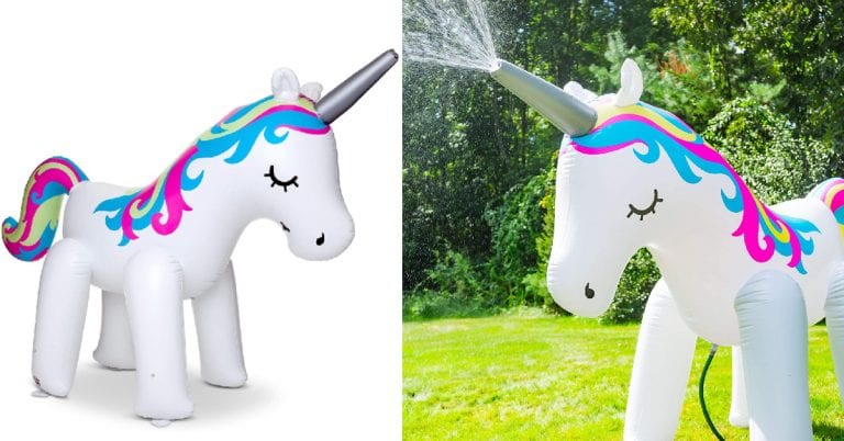 You Can Get A Giant Inflatable Unicorn Sprinkler That Shoots Water From Its Horn And I Need It