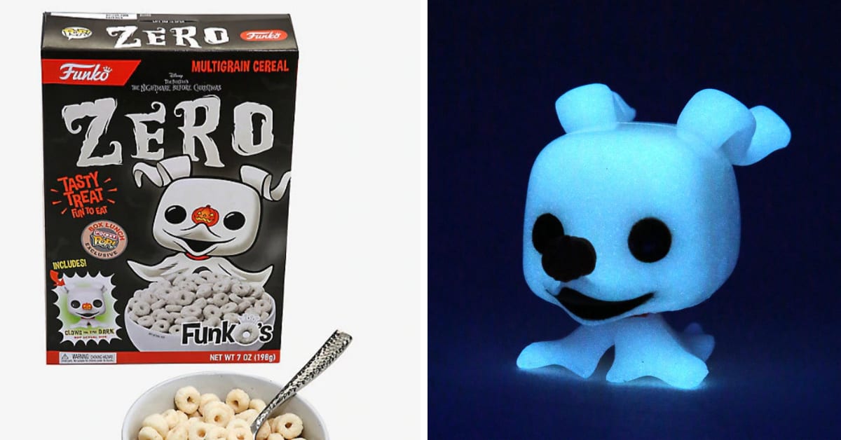 You Can Get A Nightmare Before Christmas Cereal With A Glow-In-The-Dark Zero Toy And I Want It Right Now