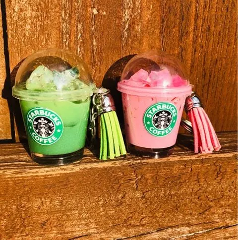 STRAWBERRY FRAPP STARBUCKS KEYCHAIN – Dezired Beautie Palace