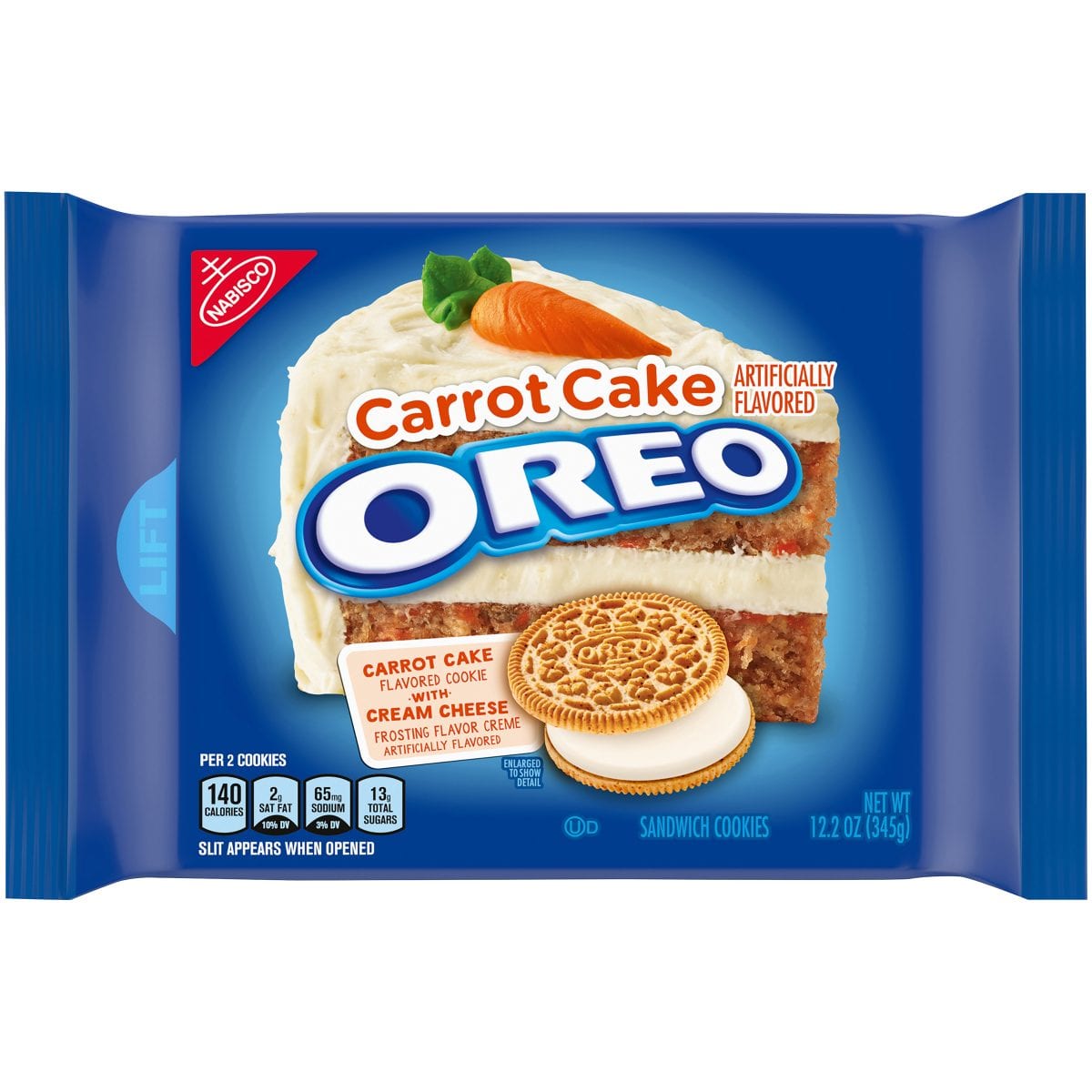 Oreo Carrot Cake Cookies Filled with Cream Cheese Frosting Creme Are Here and I Need Them