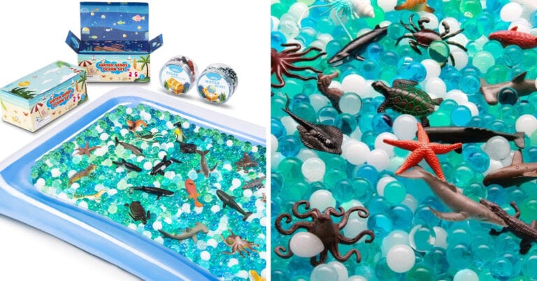 You Can Get An Inflatable Mat Complete With Water Beads And Sea Creatures For Fun Sensory Play