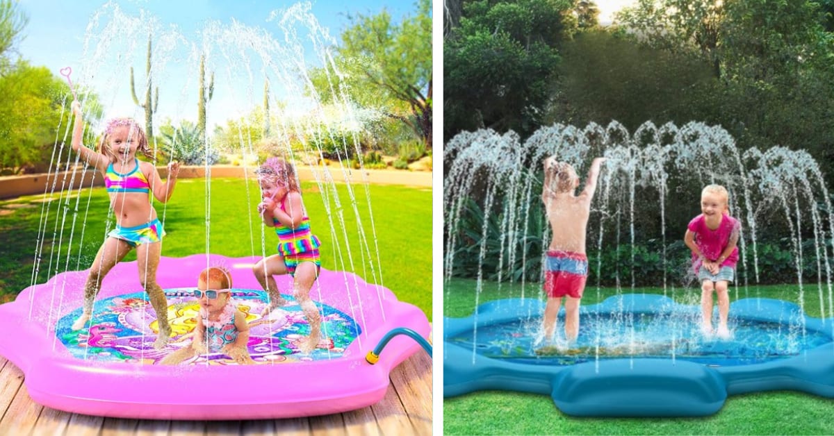 You Can Turn Your Backyard Into A Waterpark With These Miniature Splash Pads For Kids