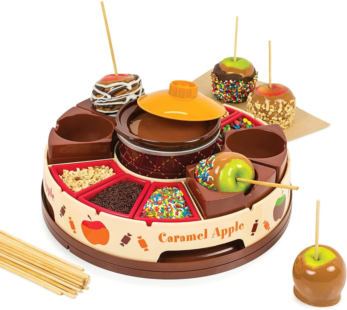 You Can Get A Caramel Apple Lazy Susan That Keeps Your Caramel Warm and I Need It
