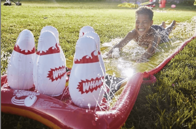 You Can Get This Bowling Slip ‘N Slide That Comes With Inflatable Bowling Pins and I Need One