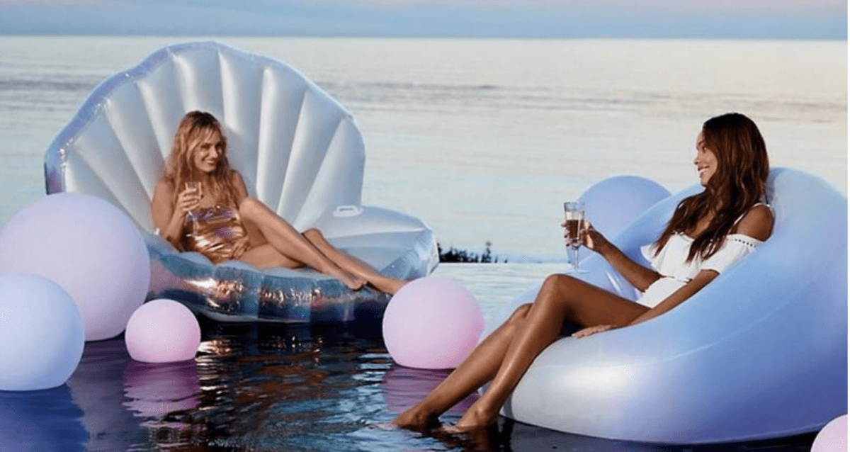 You Can Get A Light-Up Bean Bag Pool Float and I Need One For Late Night Swimming