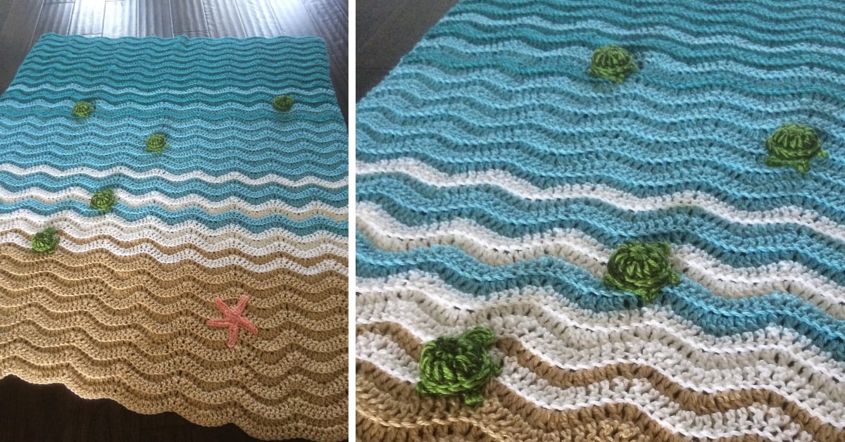 You Can Crochet Your Own Sea Turtle Beach Blanket and  I Need It