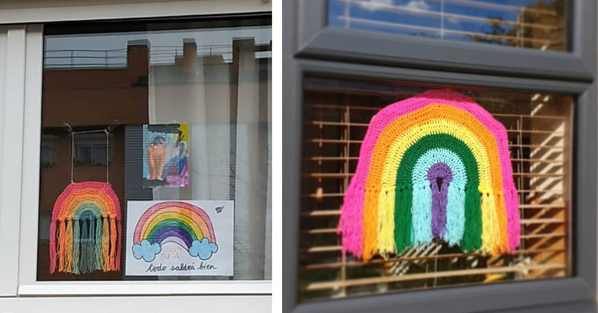 Here’s Why People are Crocheting Rainbows To Hang in Their Windows