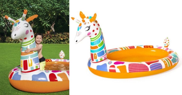 You Can Get This Groovy Inflatable Giraffe Pool At Walmart And I’m Adding It To My Cart