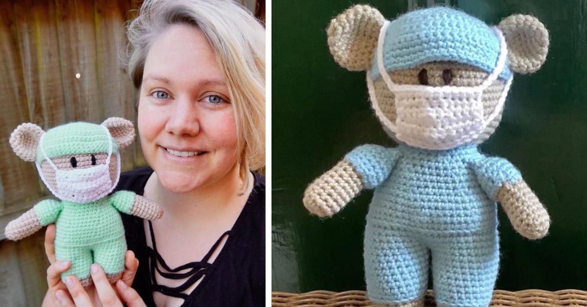 Here’s A Free Pattern To Crochet A Healthcare Hero Teddy Bear