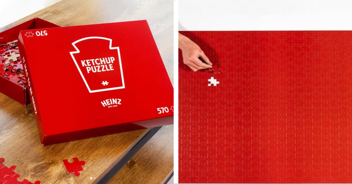 You Can Get A Heinz Ketchup Puzzle That Contains 570 Solid Red Pieces And I Want One