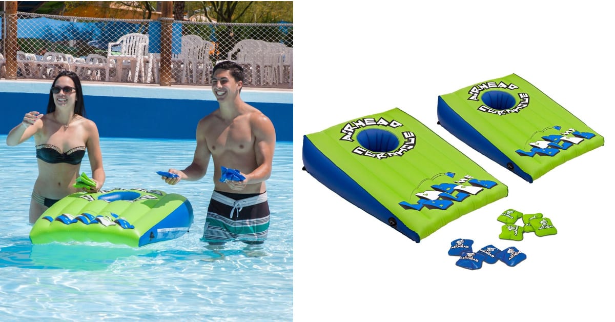 This Inflatable Cornhole Set Is The Perfect Way To Have Fun In The Pool