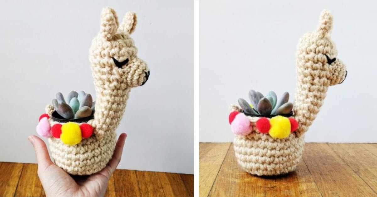 You Can Crochet A Llama Succulent Holder And You’ll Want To Make More Than One