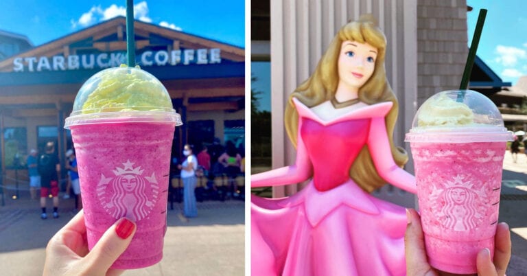 The Disney Springs Starbucks Has A ‘Welcome Back’ Frappuccino Complete with Golden Whipped Cream