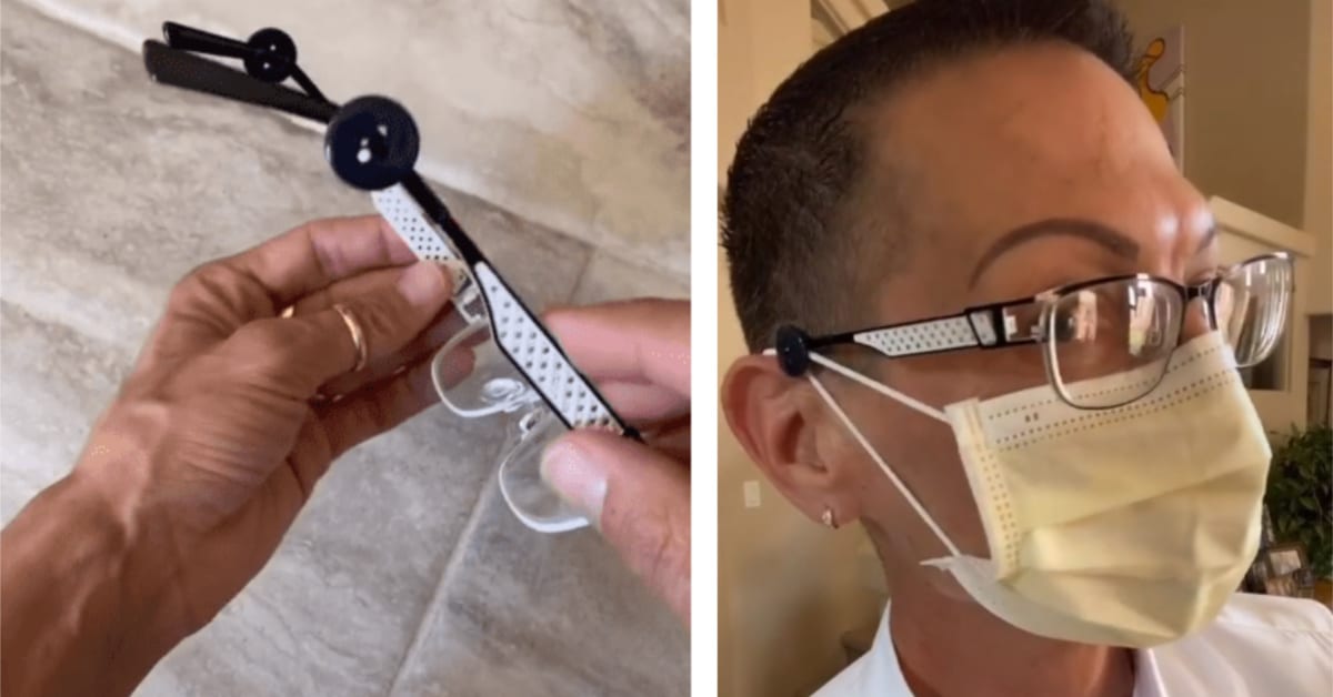 This TikTok Hack Shows You How to Make Wearing Masks More Comfortable Using Your Glasses