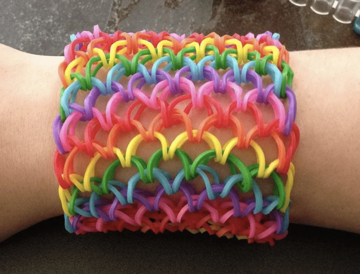 Thick Rainbow Rubber Band Bracelet
