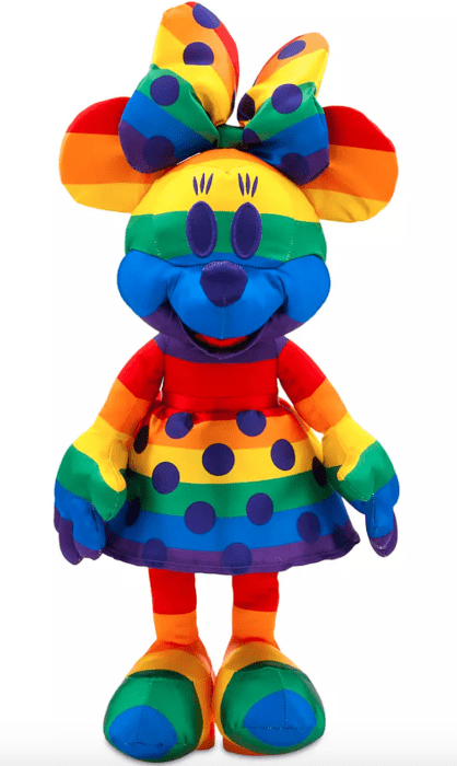 Disney Parks Rainbow Gay Pride Minnie Mouse 18” Plush NWT LGBTQ 
