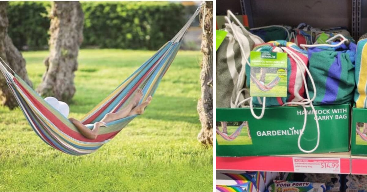 Aldi Has $15 Hammocks Complete With A Carrying Bag So You Can Take It Wherever You Go
