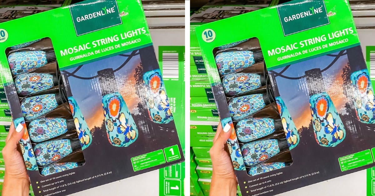 Aldi Is Selling $15 Mosaic String Lights For The Perfect Way To Light Up The Night