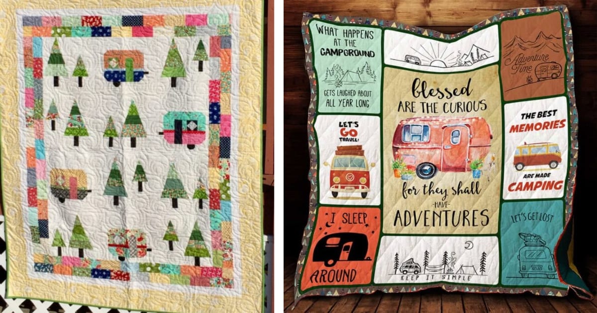 This Camping Quilt Is Perfect For The Person Who Loves The Great Outdoors