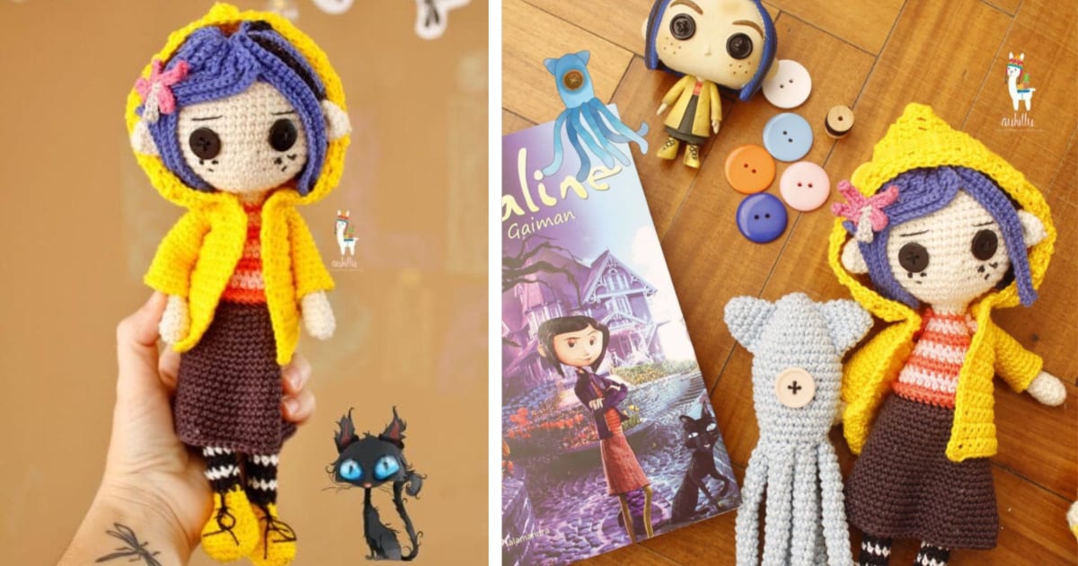 You Can Crochet Your Own Coraline Doll and It Is Creepy Cool