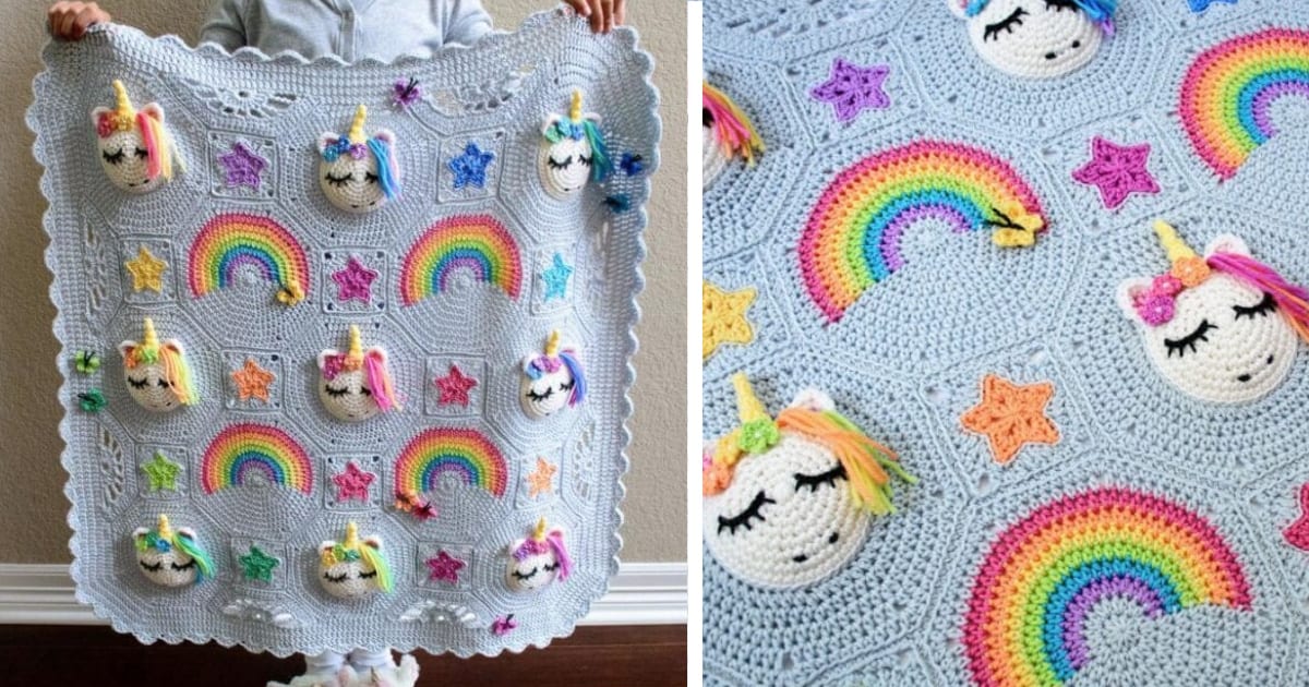 You Can Crochet Your Own Unicorn Utopia Blanket and It Is Magical