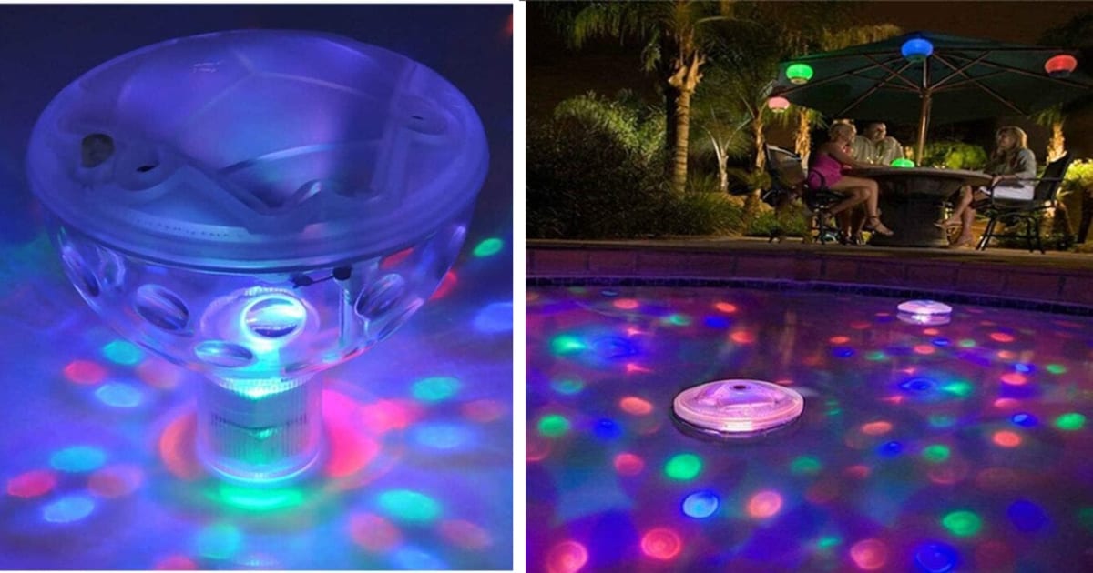 This Light Allows You To Turn Your Pool Into A Disco Floor