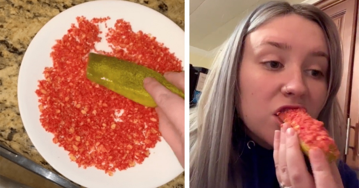 People On TikTok Hack Are Combining Pickles And Flamin’ Hot Cheetos And I’m Not Sure How I Feel About It