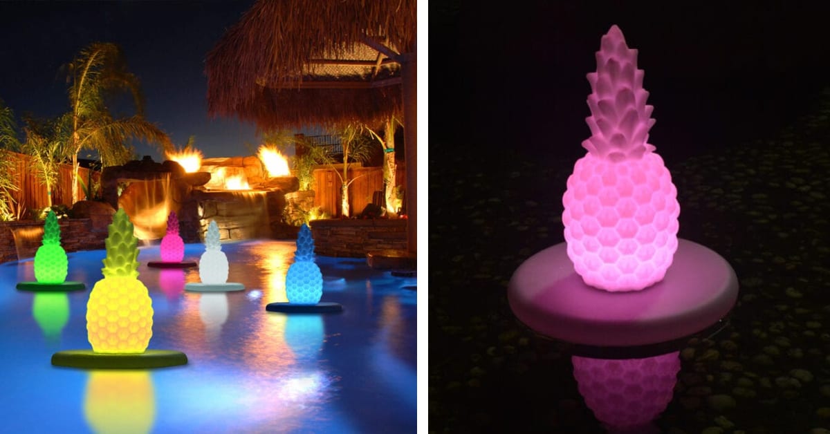 These Floating Pineapple Lights Are The Cutest Way To Light Up Your Pool