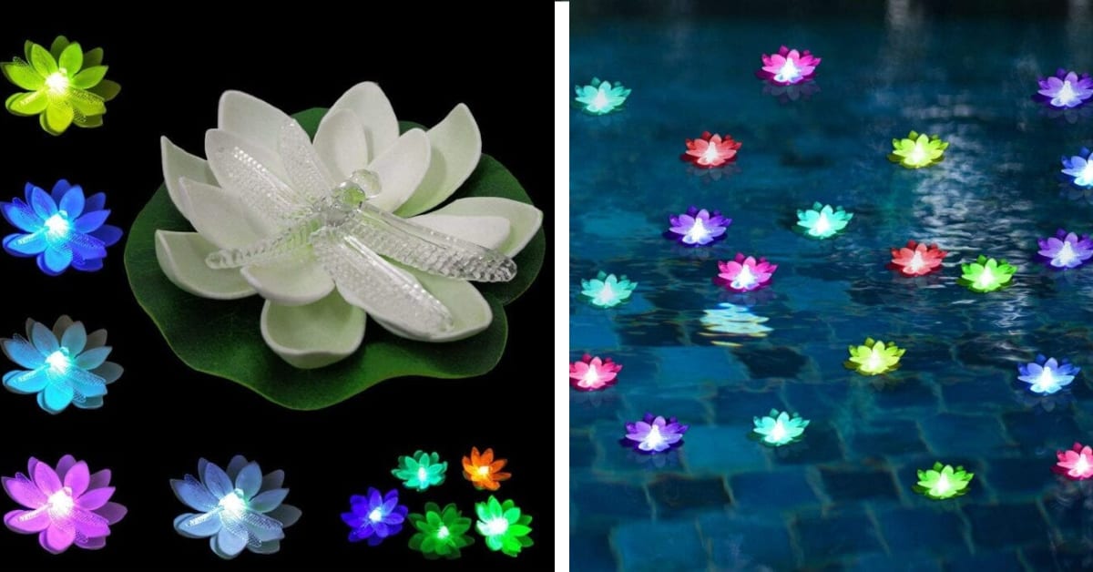 These Color Changing Floating Flowers Are The Perfect Way To Light Up Your Pool