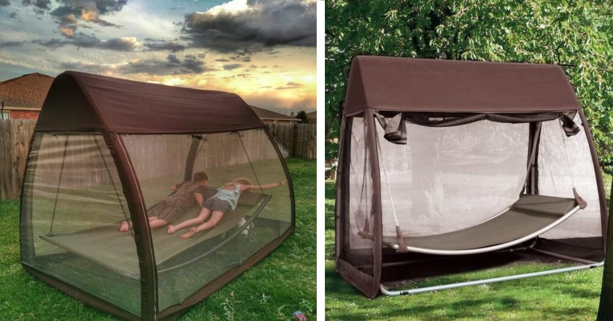 You Can Get A Hanging Hammock Swing Complete With A Mosquito Net and I Need It In My Life