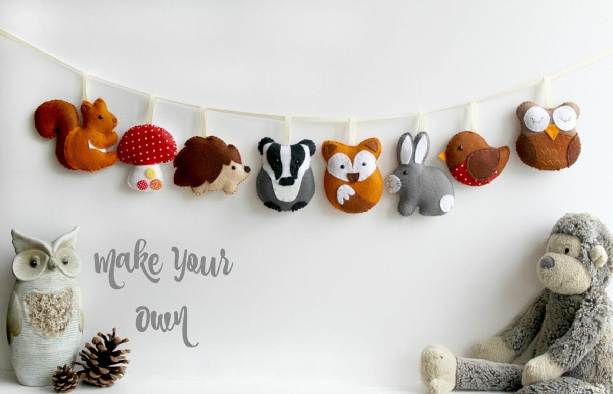 You Can Make Your Own Felt Woodland Garland and It Is Adorable