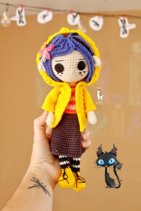 coraline doll crochet pattern