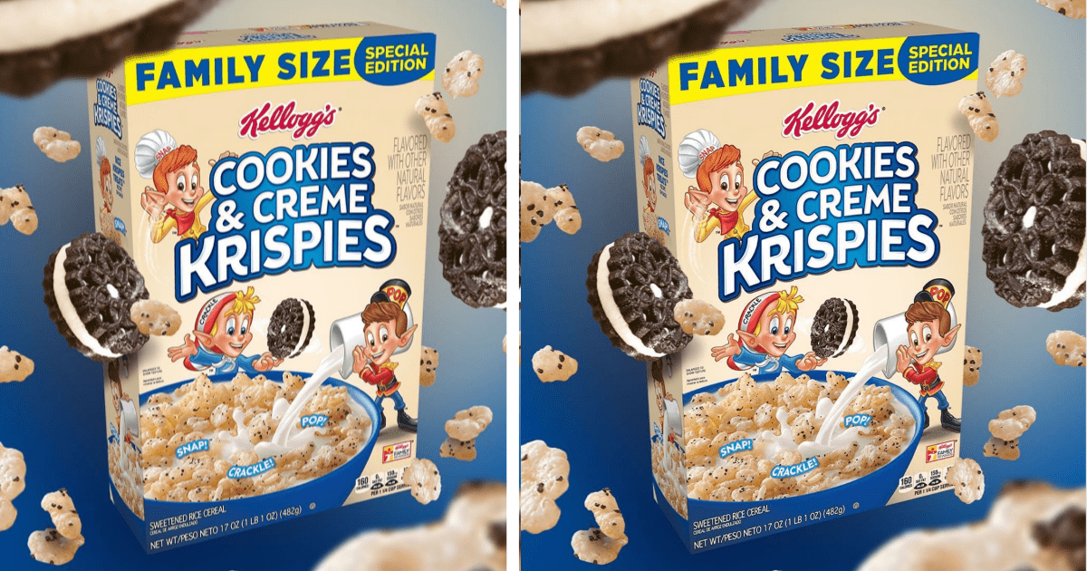 Kellogg’s Released A Cookies & Creme Krispies Flavored Cereal And I Can’t Wait To Buy A Box