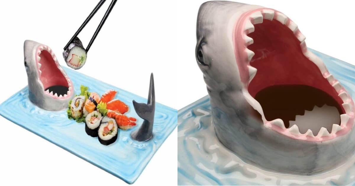 You Can Get This Ceramic Shark Sushi Serving Tray and It Is Pretty Jawsome
