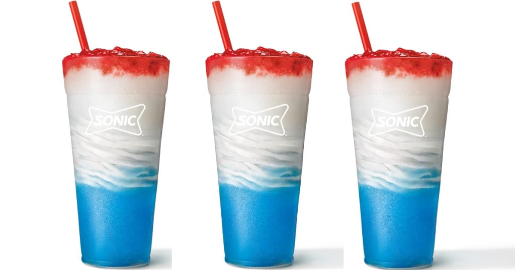 Sonic Is Releasing A Red, White & Blue Slush Float Complete with A Scoop of Vanilla Ice Cream