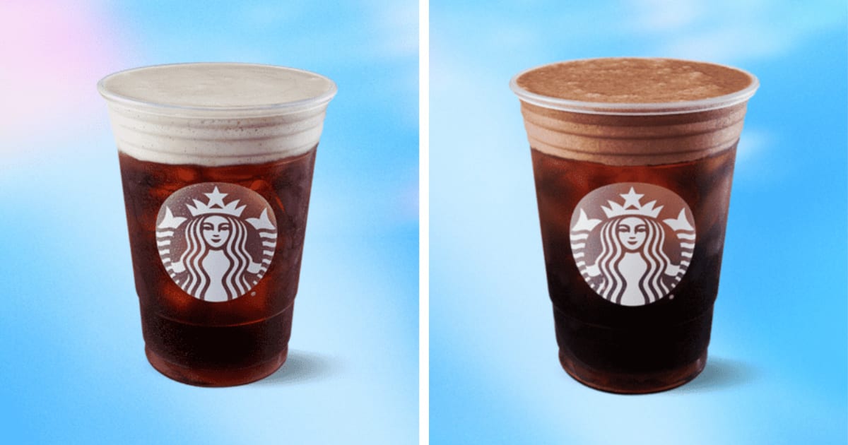 Starbucks Just Released New Cold Brew Coffee Drinks Topped With Almond Milk Cold Foam