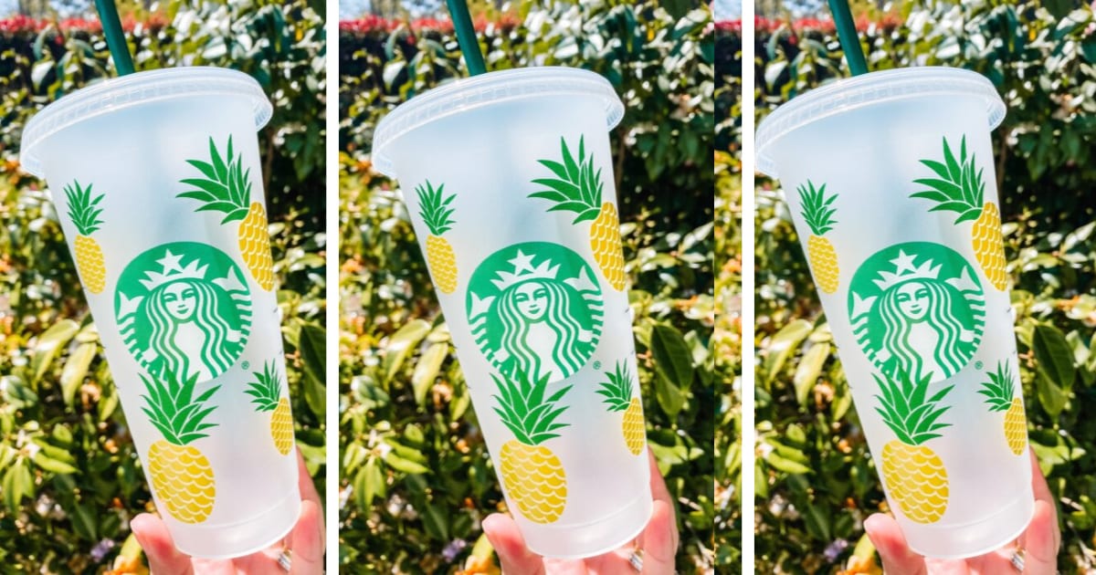 You Can Get A Starbucks Cup That Is Covered In Pineapples That Is Perfect For Summer Sippin’