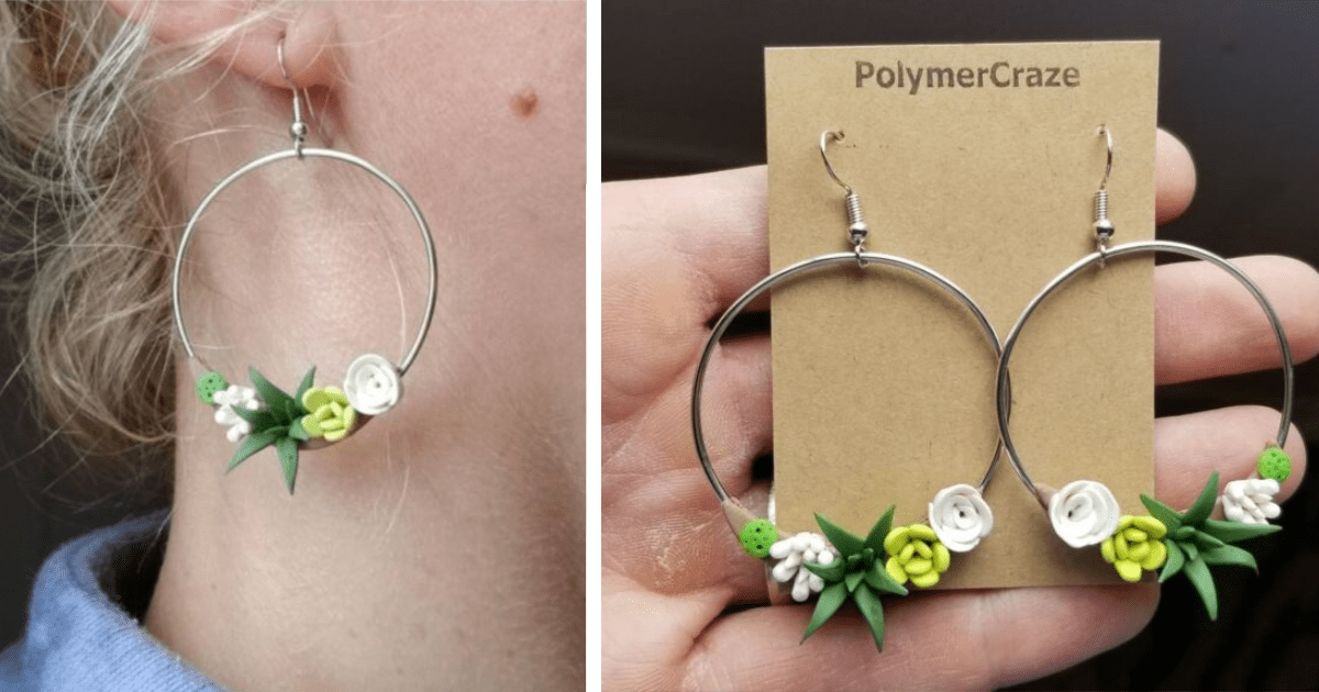 These Handmade Succulent Earrings Are Perfect For The Person Who Loves Plants