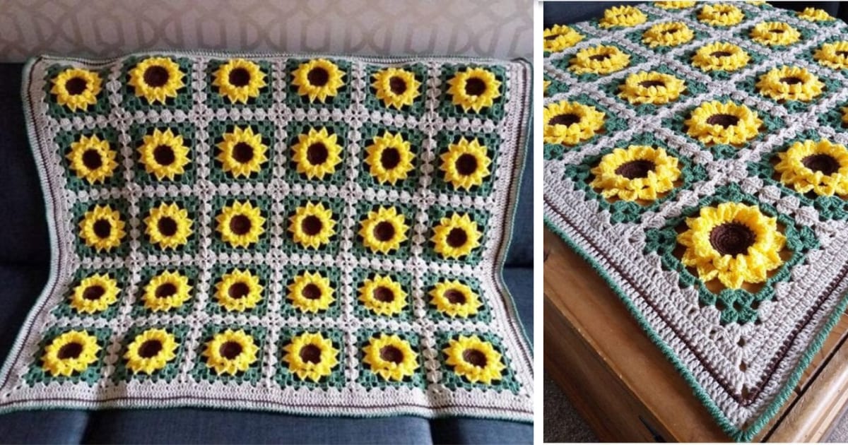 You Can Crochet Your Own Sunflower Blanket and I Need One