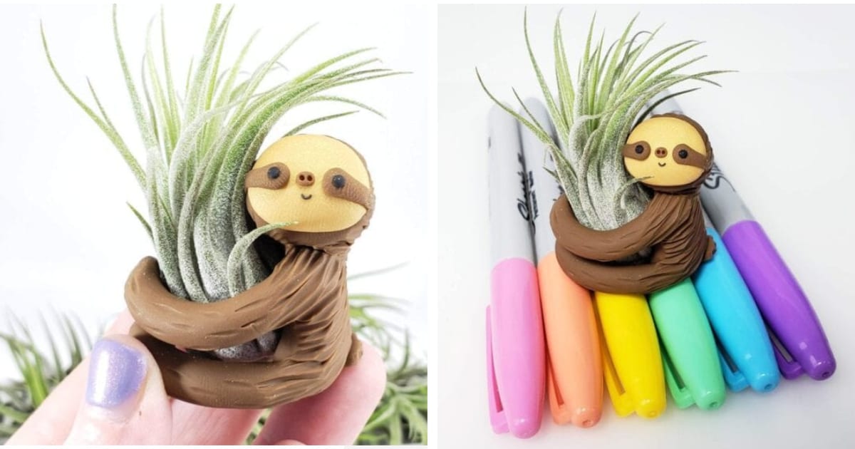 This Tiny Sloth Air Plant Holder Is Only Two Inches Tall and I Want One
