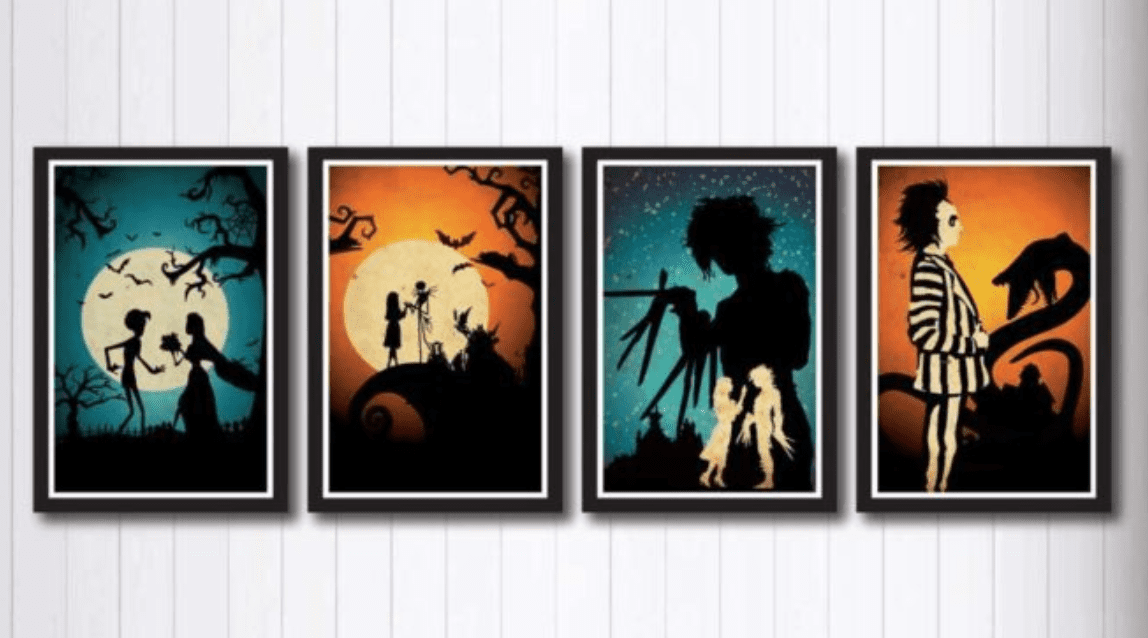This Tim Burton Movie Poster Set Is The Perfect Way To Add A Little Halloween To Your Home All-Year Long