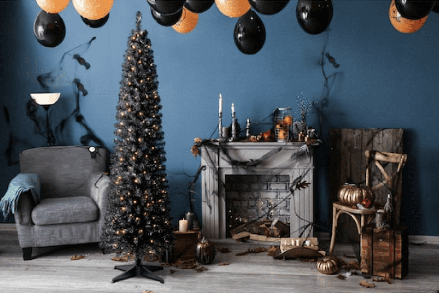 Michaels Is Selling A 6 Foot Pre-Lit Black Halloween Tree and It’s Giving Off Major Spooky Vibes